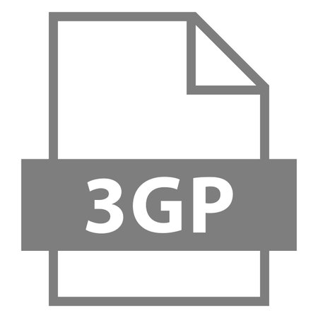 Use it in all your designs. Filename extension icon 3GP Third Generation Partnership Project in flat...