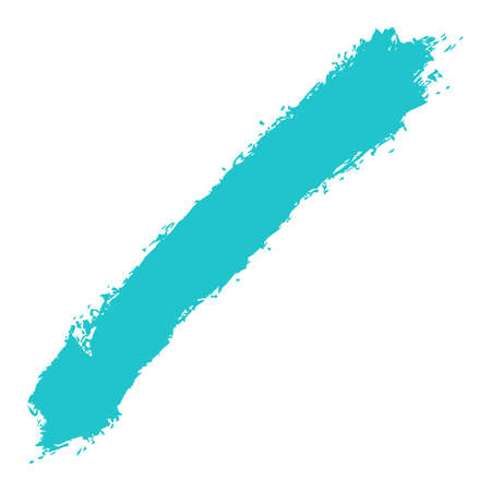 Use it in all your designs. Green paint brush stroke ink sketch drawing created in handmade technique. Quick and easy recolorable graphic element in technique vector illustrationのイラスト素材