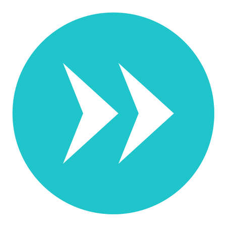 Use it in all your designs. Arrow sign in circular icon created in flat style. Quick and easy recolorable graphic element in technique vector illustrationのイラスト素材