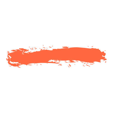Use it in all your designs. Red paint brushstroke ink sketch drawing created in handmade technique. Quick and easy recolorable graphic element in technique vector illustrationのイラスト素材