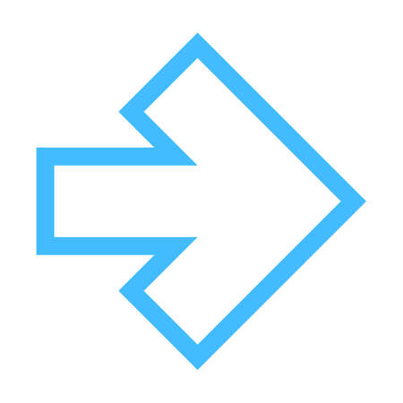 Use it in all your designs. Arrow sign direction icon navigation button pointer symbol in flat style. Quick and easy recolorable vector illustration a graphic element for designのイラスト素材