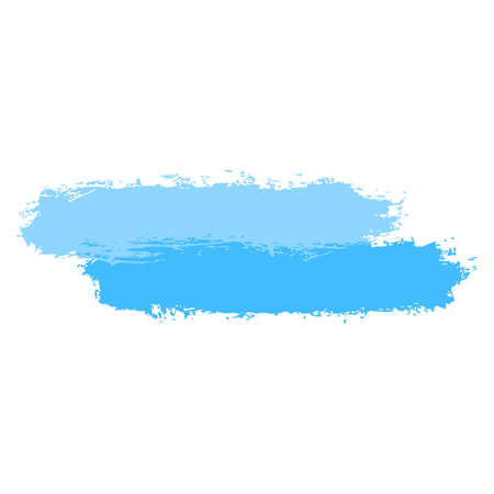 Use it in all your designs. Two blue colored tint brushstroke paint created in sketch drawing handmade technique. Quick and easy recolorable vector illustration graphic elementのイラスト素材