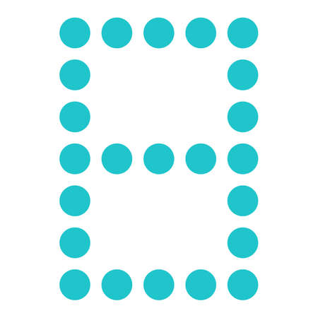Digital number eight 8 display board for airport schedules, train timetables, scoreboard etc.のイラスト素材