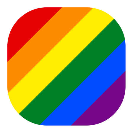 Use it in all your designs. Rainbow pride flag LGBT movement in square shape. This vector illustration a graphic element for design.のイラスト素材