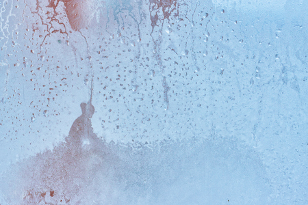 Ice texture on window, natural background , frozen glassの写真素材
