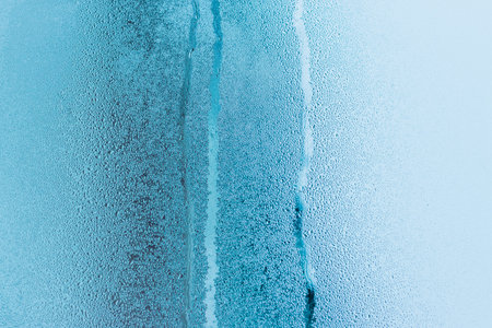 Water condensation on window during winter. Strong humidity