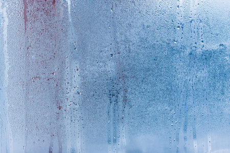 Window condensate or steam after rain, large texture or backgroundの写真素材