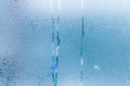 Water drops on car glass rain drops on clear windowの写真素材