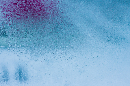 Water drops on car glass rain drops on clear windowの写真素材