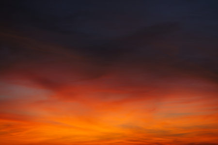 Fiery Backdrop Burning Skies. Beautiful and colorful backgroundの写真素材