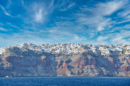 amazing romantic Santorini island, Greeceの写真素材