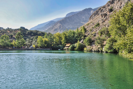 Zaros lake in Crete