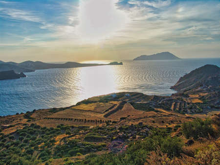 Plaka village in Milos island Greeceの写真素材