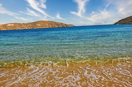 Livadakia beach in Serifos island, Greeceの写真素材