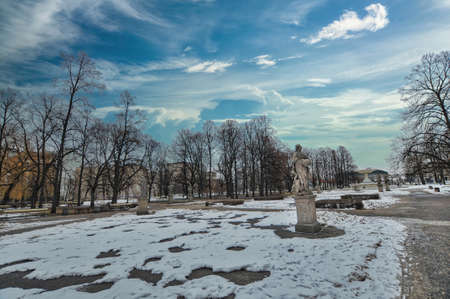 Park in Warsaw of Polandの写真素材