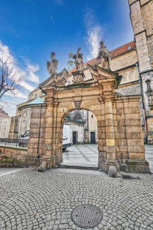View of Klodzko town in Polandの写真素材