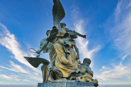 Statue in Rome city in Italy, Europeの写真素材