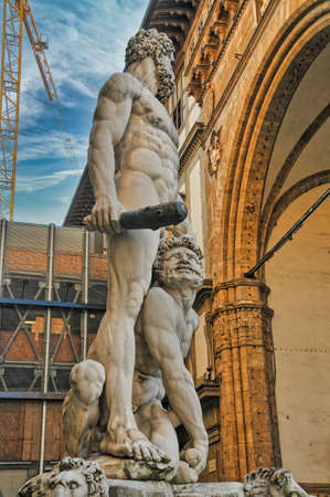 Statue in Florence city in Italy, Europeの写真素材