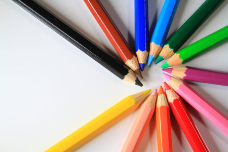 colorful of color pencils