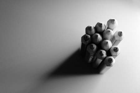 black and white of pencilの写真素材
