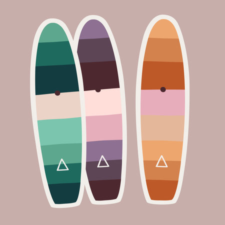 Surf board illustrationのイラスト素材