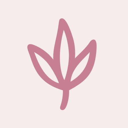 Vector cute illustration with simple flower abstract sign for logoのイラスト素材