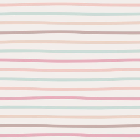 Vector cute simple graphic straight lines seamless pattern and pastel colorsのイラスト素材