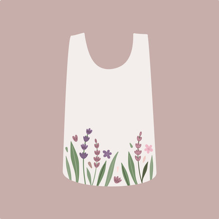 Top wear with lavender flowersのイラスト素材