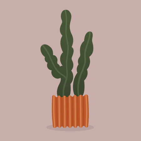 Vector house cute plant illustrationのイラスト素材