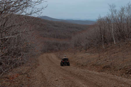 ATV travel in spring in Khabarovsk Territoryの写真素材