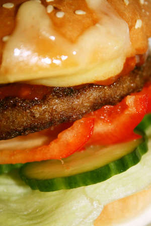 Tasty burger macroの写真素材
