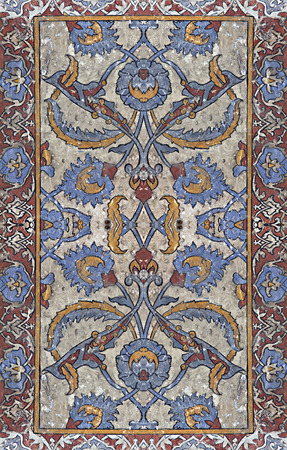 Mosaic detail in church of Hagia Irene in Istanbul, Turkey の写真素材