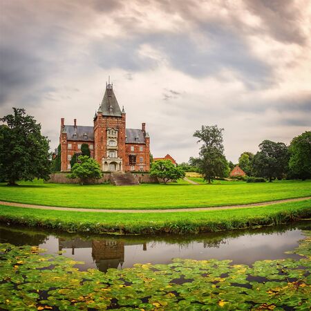 Image of the historic castle of Trollenas, with its extensive public gardens.のeditorial素材