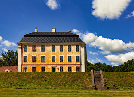 Image of the castle mansion of Christinehof, famous for its public eco park. Brosarp, Sweden.のeditorial素材