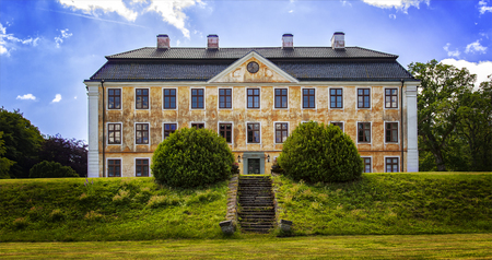Image of the castle mansion of Christinehof, famous for itÂ´s public eco park. Brosarp, Sweden.のeditorial素材