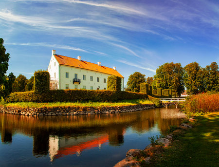 Image of Ellinge castle in Sweden. Medival manorhouse that now houses weddings and conferences.のeditorial素材