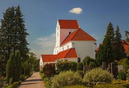 Image of the medieval church and priory at Dalby, Sweden.のeditorial素材