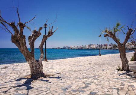 Image of the seaside resort of Lerapetra in Crete, Greece.の写真素材