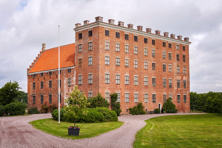 Image of renaissance caste of Svaneholm, Sweden.のeditorial素材