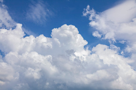 Image of white fluffy clouds.