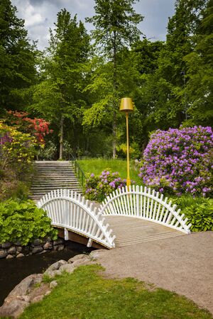 Image of a park foot bridge.の写真素材