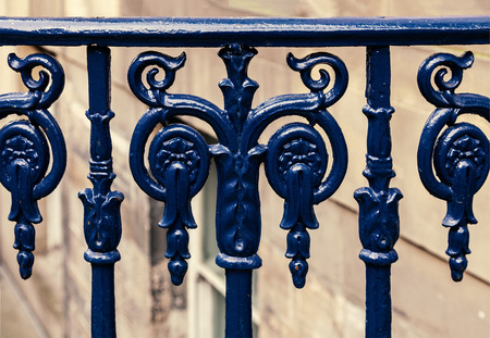 Image of ornate cast iron fence.の写真素材