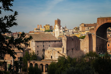 The Roman forum in Rome, Italy.