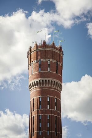 Image of the former water tower in Kalmar, Sweden.の写真素材