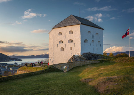 TRONDHEIM, NORWAY - May 13, 2019: Historical fortress of Kristiansten in Trondheim, Norway.のeditorial素材