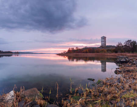 Historic swedish fortification ruin of Stegeborg, in Ostergotland.のeditorial素材
