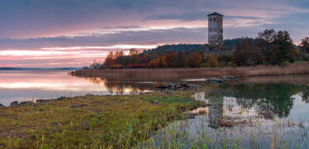 Historic swedish fortification ruin of Stegeborg, in Ostergotland.のeditorial素材