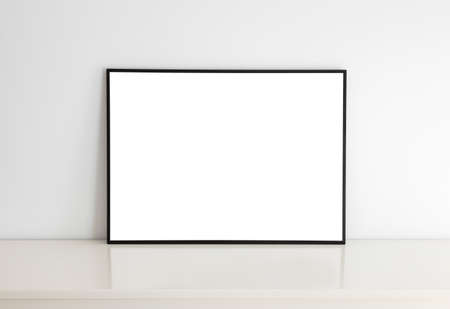 Rectangular mock up frame with reflection.の写真素材