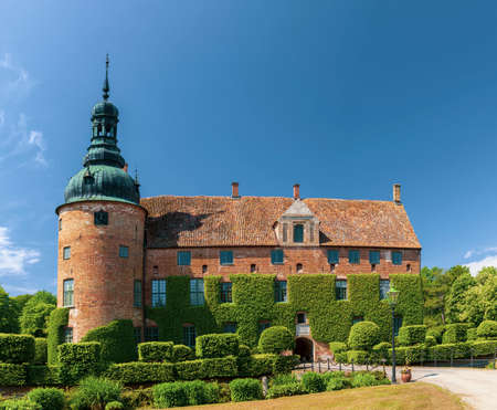 The historic castle of Vittsjkovle in south Sweden.のeditorial素材