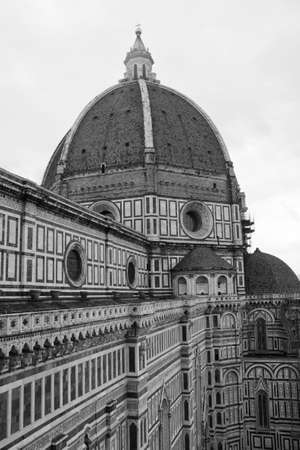 Cathedral in Florence Italy. Cupola of Brunelleschiの写真素材
